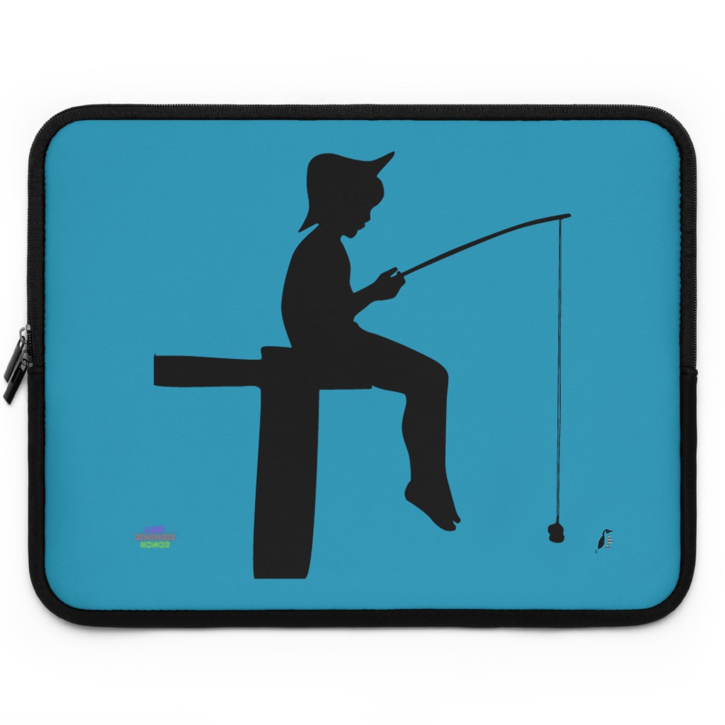 Laptop Sleeve: Fishing Turquoise