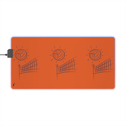 LED Gaming Mouse Pad: Volleyball Orange