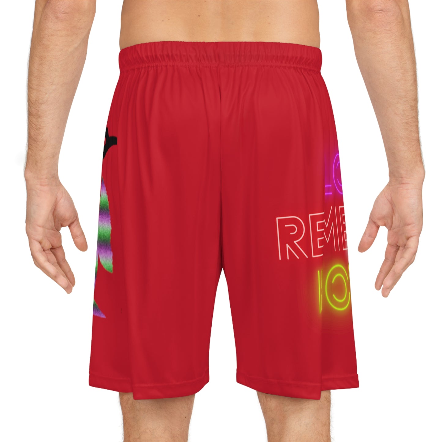 Basketball Shorts: Lost Remember Honor Dark Red