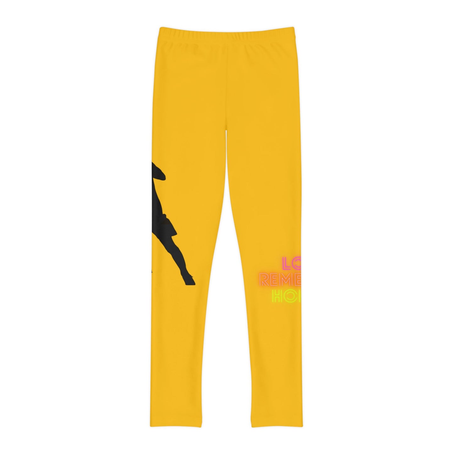 Youth Full-Length Leggings: Soccer Yellow