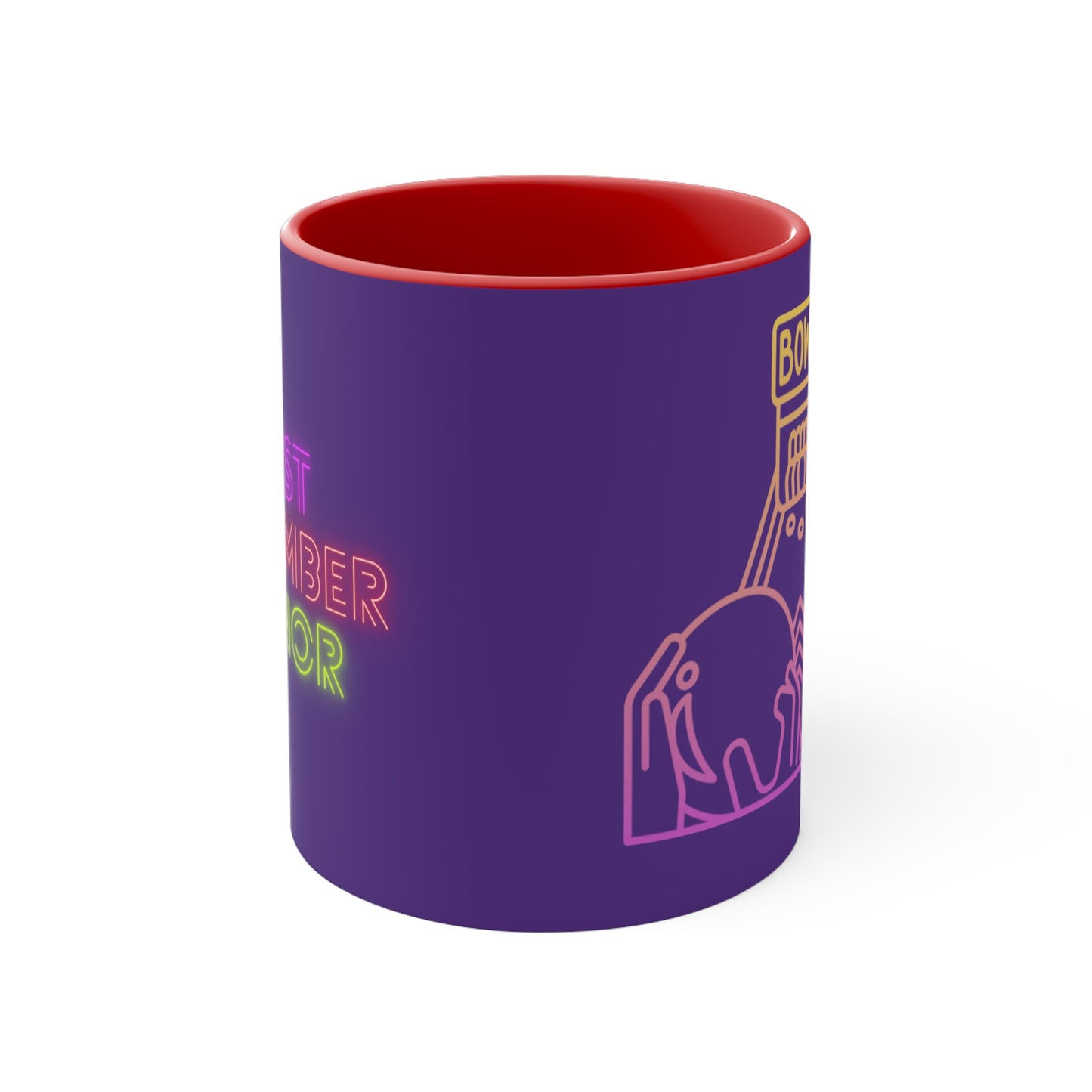 Accent Coffee Mug, 11oz: Bowling Purple