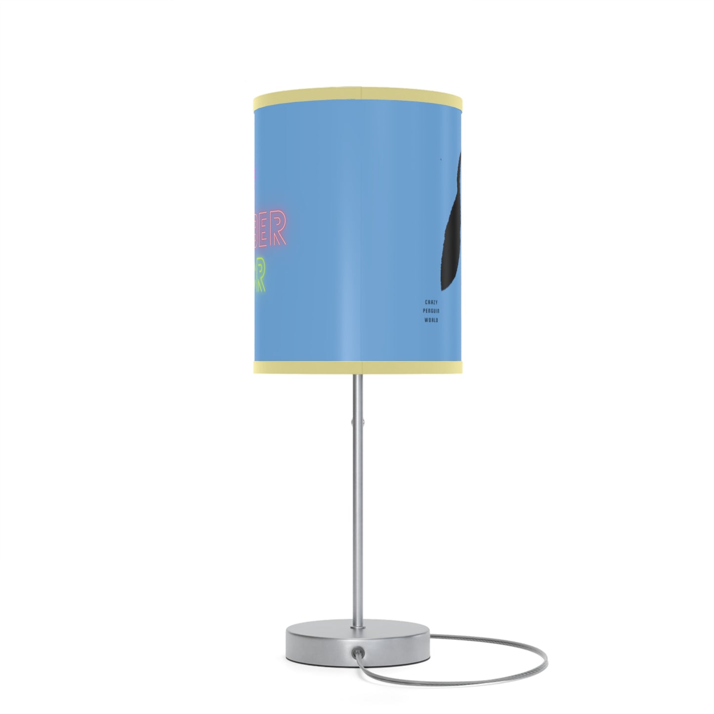 Lamp on a Stand, US|CA plug: Crazy Penguin World Logo Lite Blue