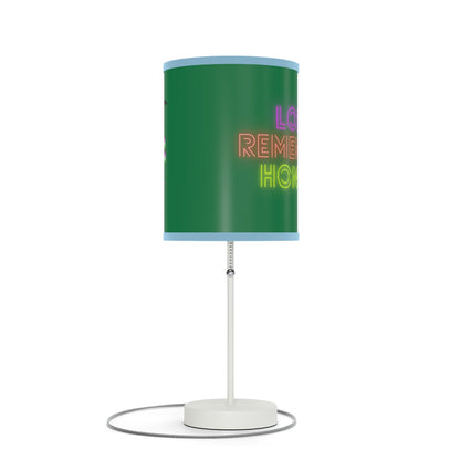 Lamp on a Stand, US|CA plug: Crazy Penguin World Logo Dark Green