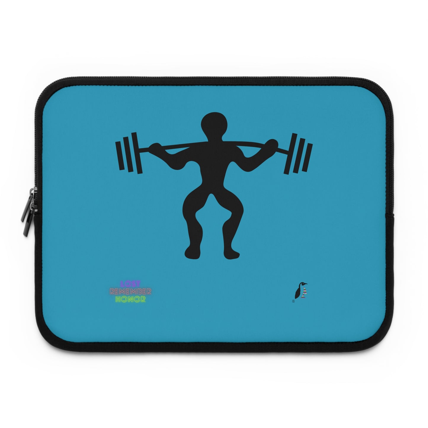 Laptop Sleeve: Weightlifting Turquoise