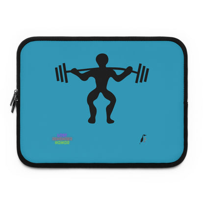 Laptop Sleeve: Weightlifting Turquoise