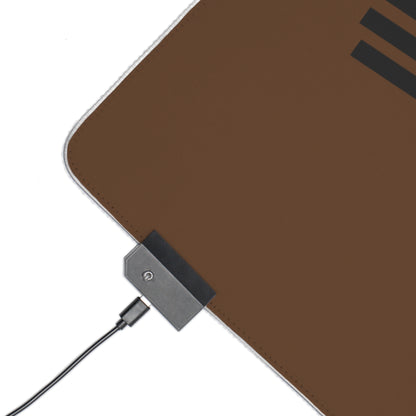 LED Gaming Mouse Pad: Weightlifting Brown