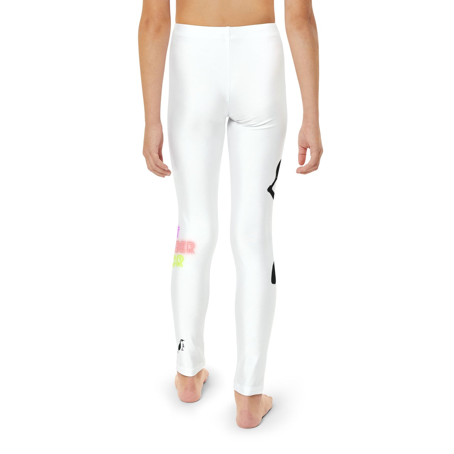 Youth Full-Length Leggings: Tennis White