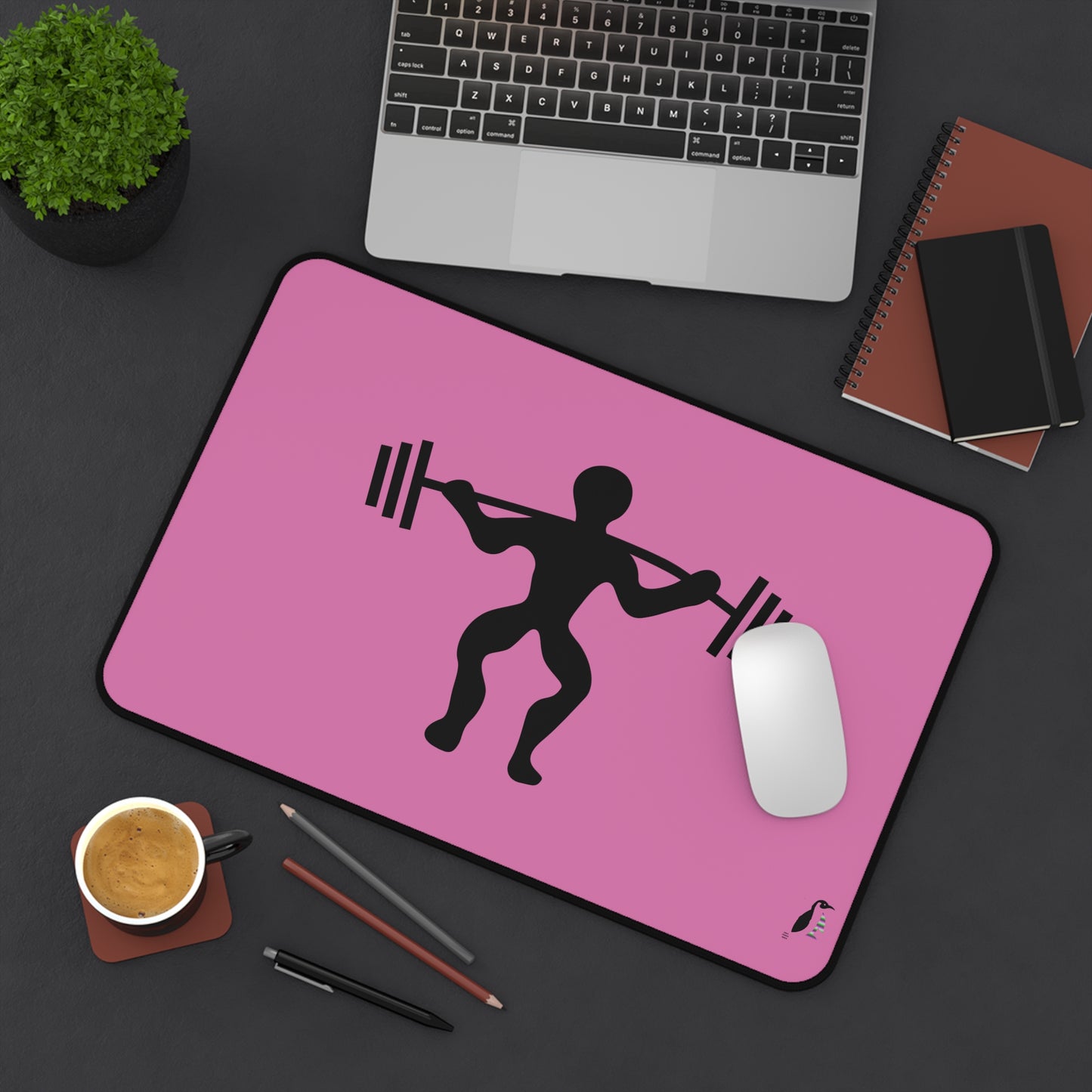 Desk Mat: Weightlifting Lite Pink