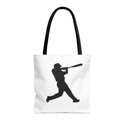 Tote Bag: Baseball White