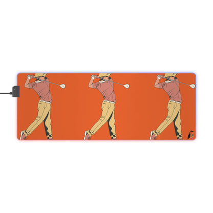 LED Gaming Mouse Pad: Golf Orange