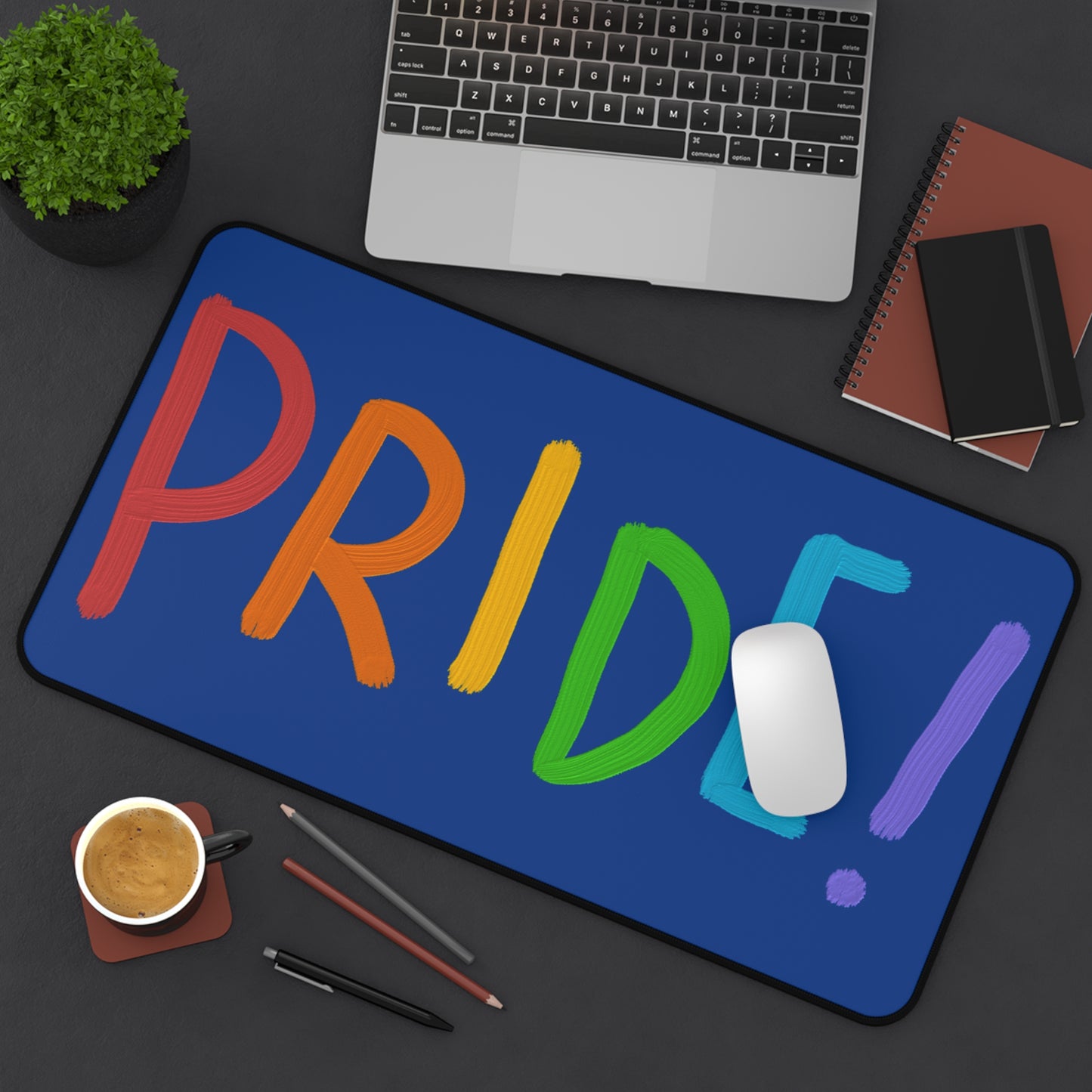 Desk Mat: LGBTQ Pride Dark Blue