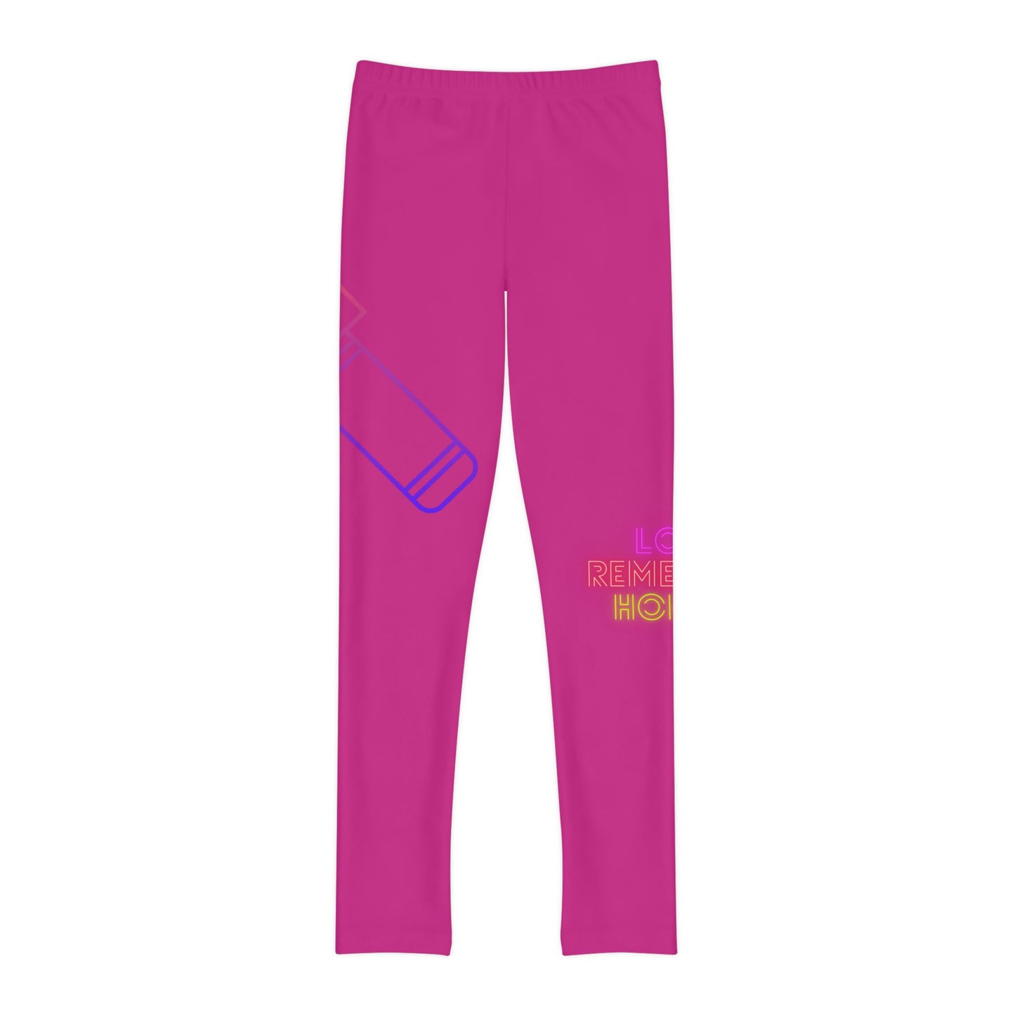 Youth Full-Length Leggings: Music Pink