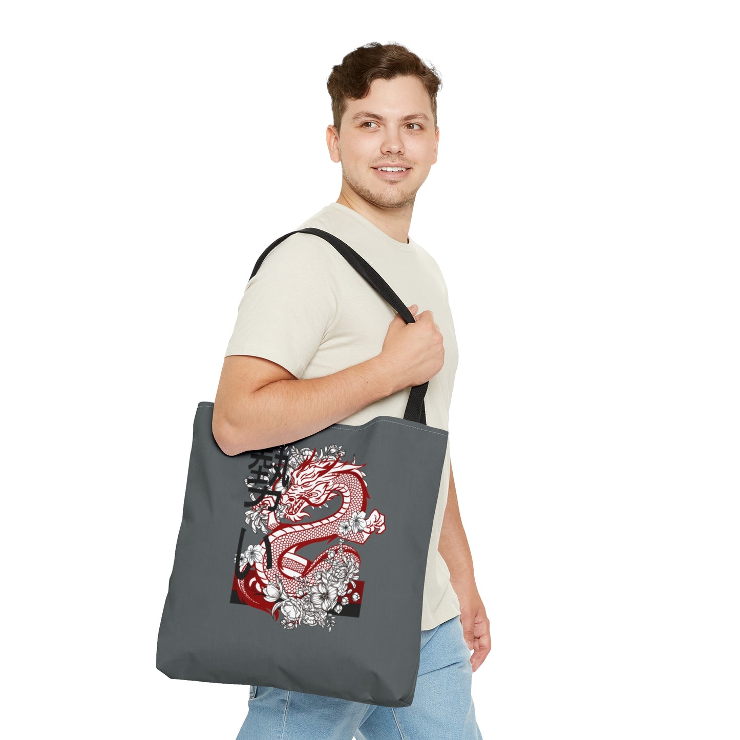 Tote Bag: Dragons Dark Grey