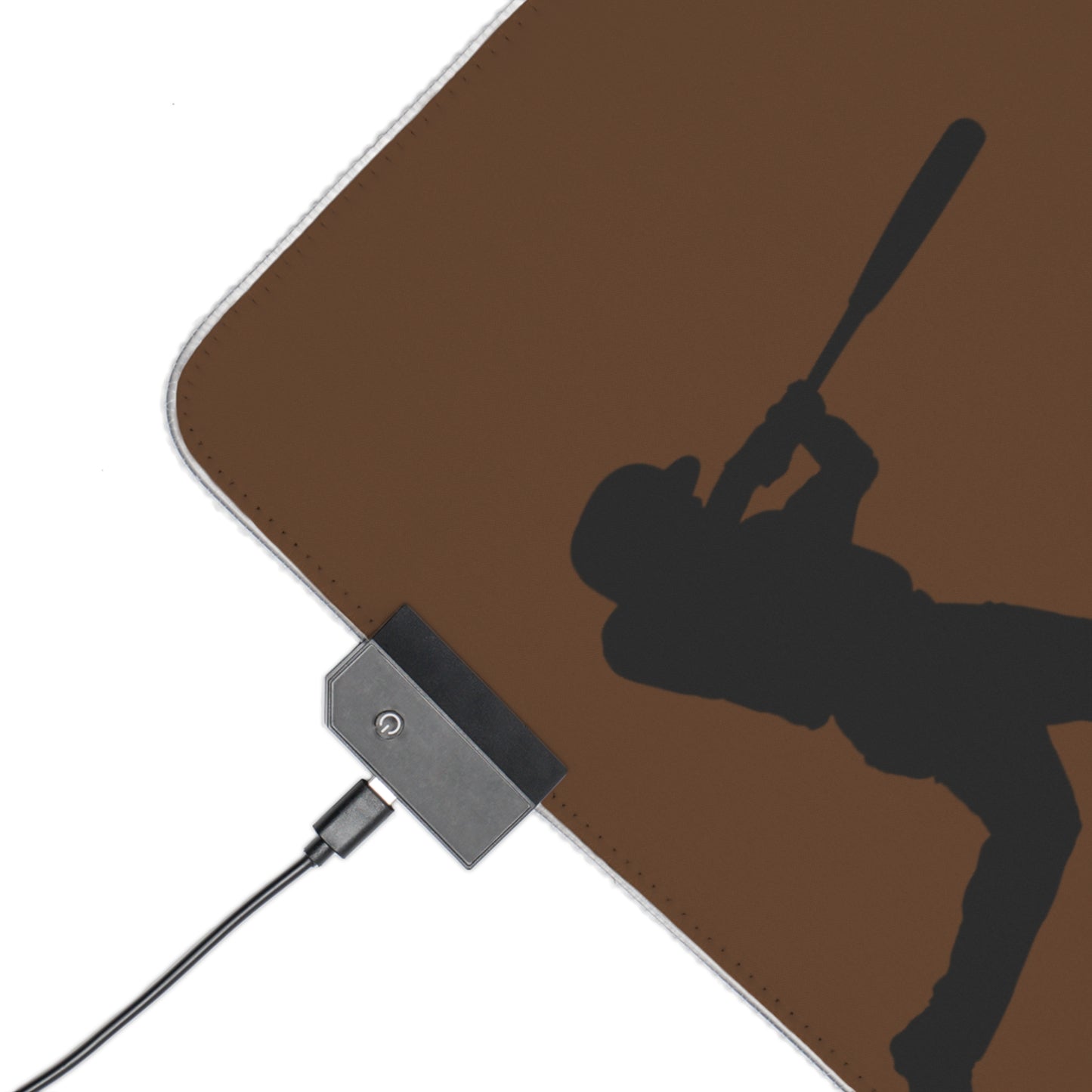 LED Gaming Mouse Pad: Baseball Brown