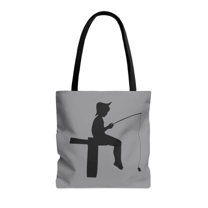 Tote Bag: Fishing Grey