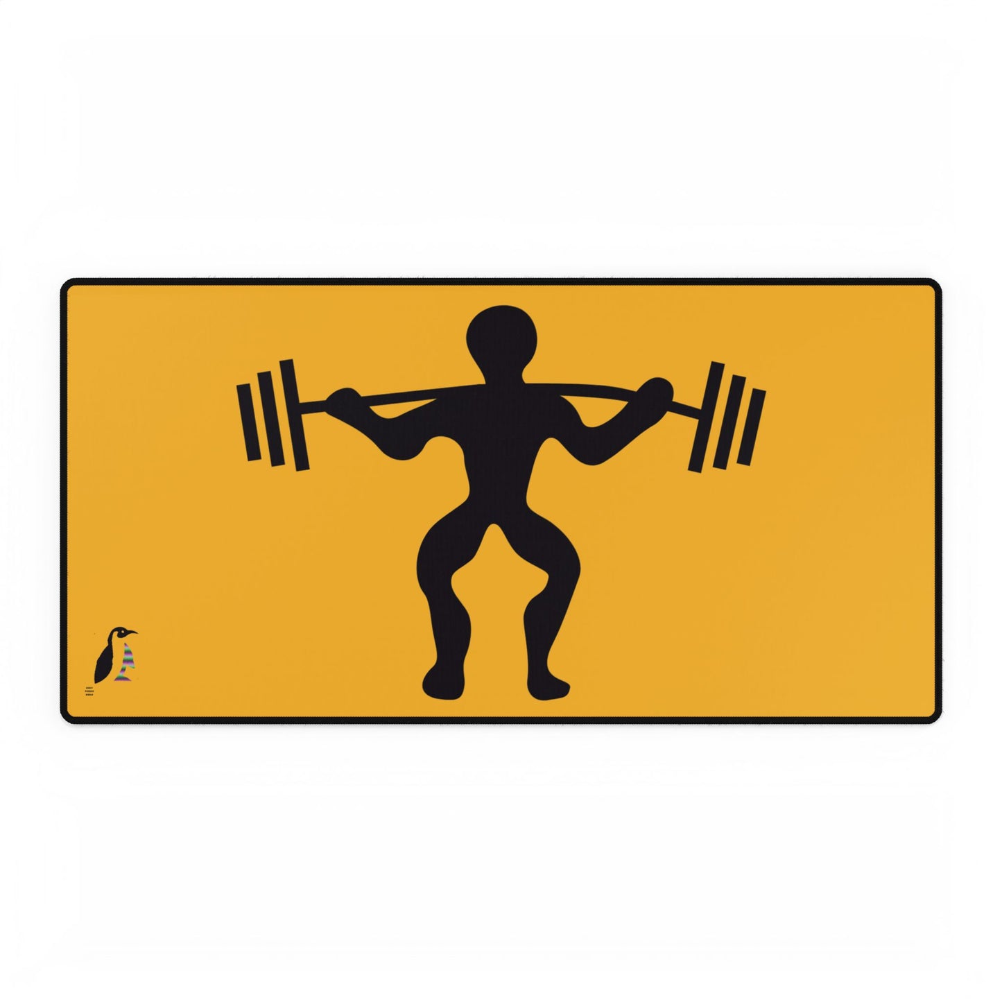 Desk Mats: Weightlifting Yellow