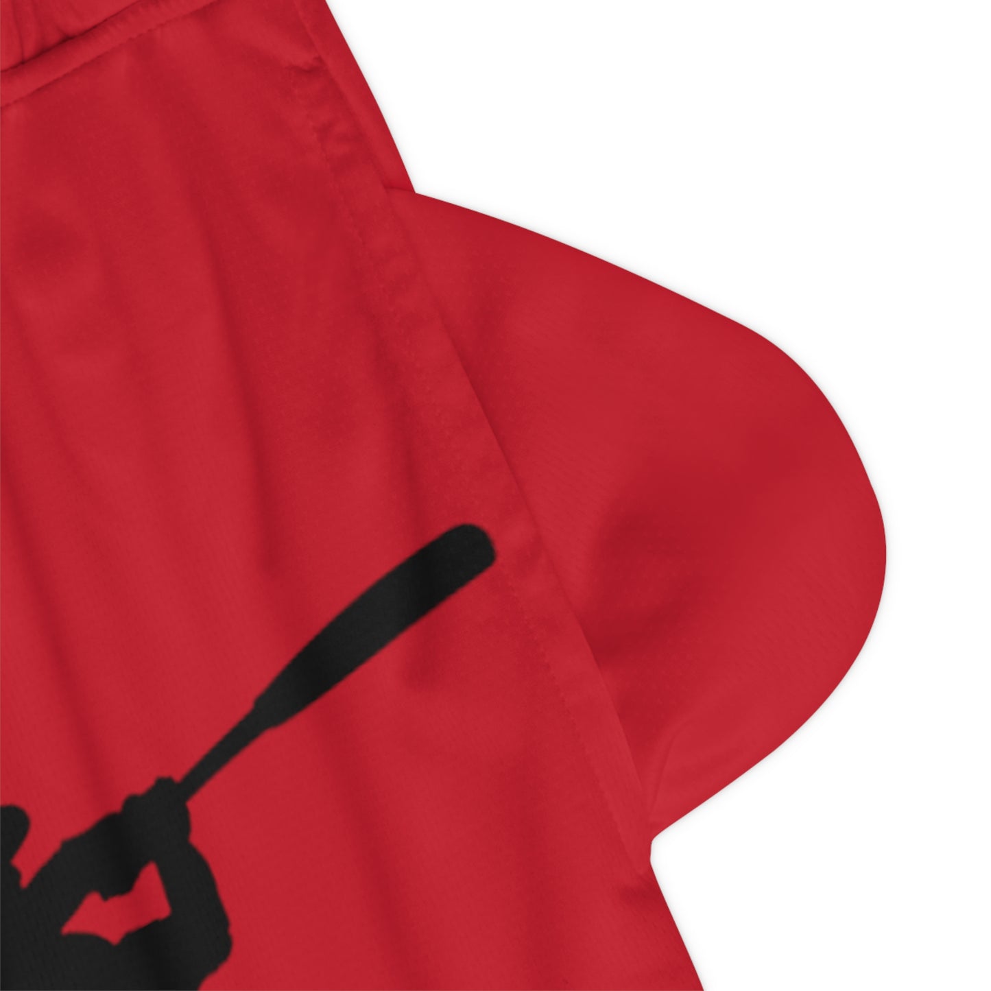 Basketball Rib Shorts: Baseball Dark Red