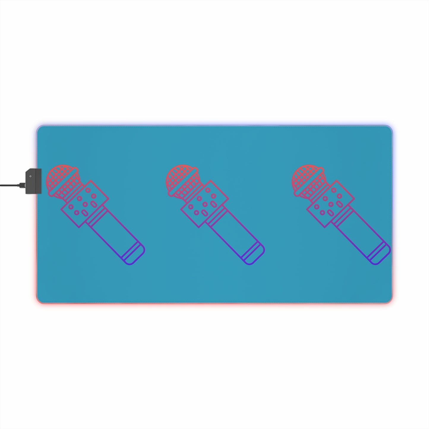 LED Gaming Mouse Pad: Music Turquoise