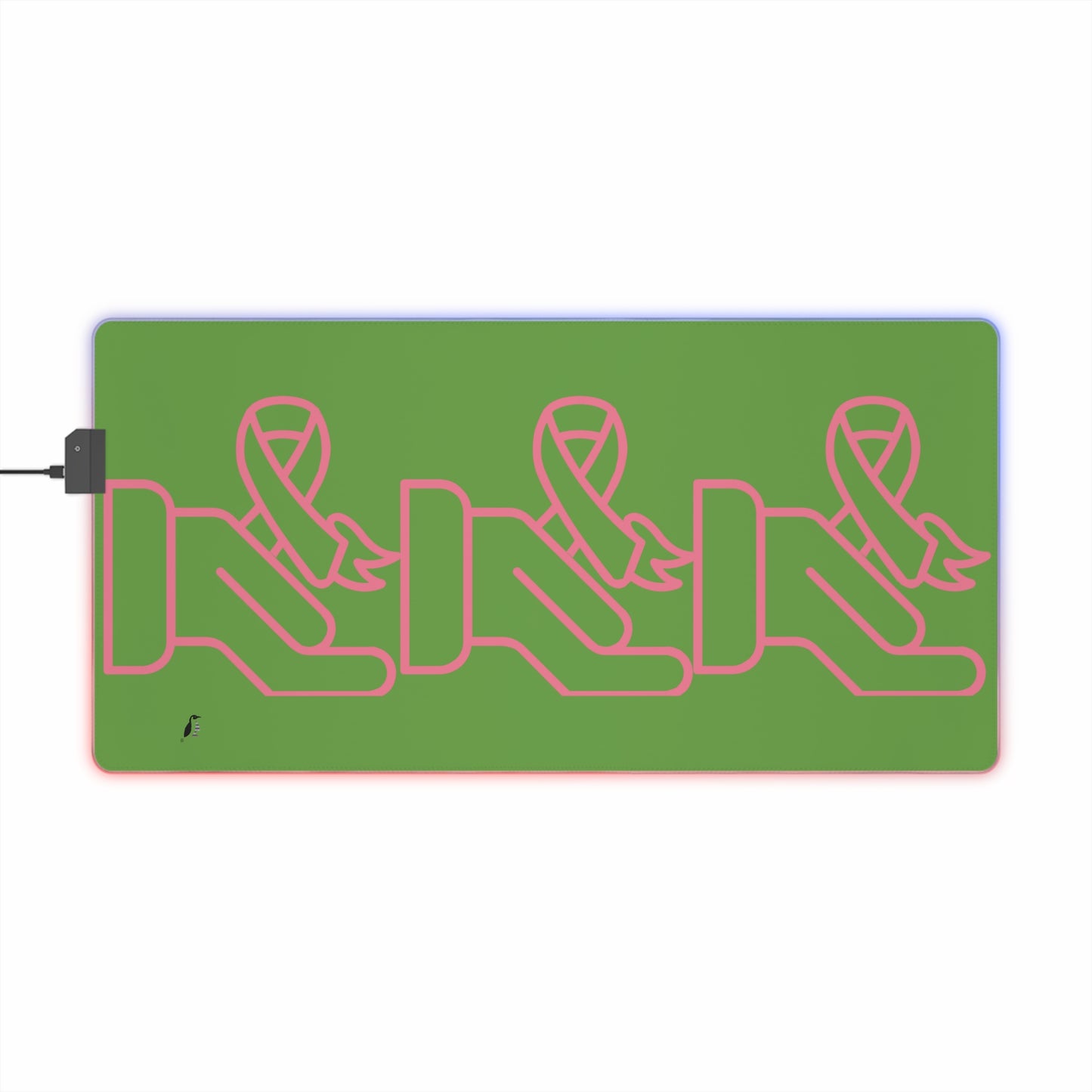 LED Gaming Mouse Pad: Fight Cancer Green