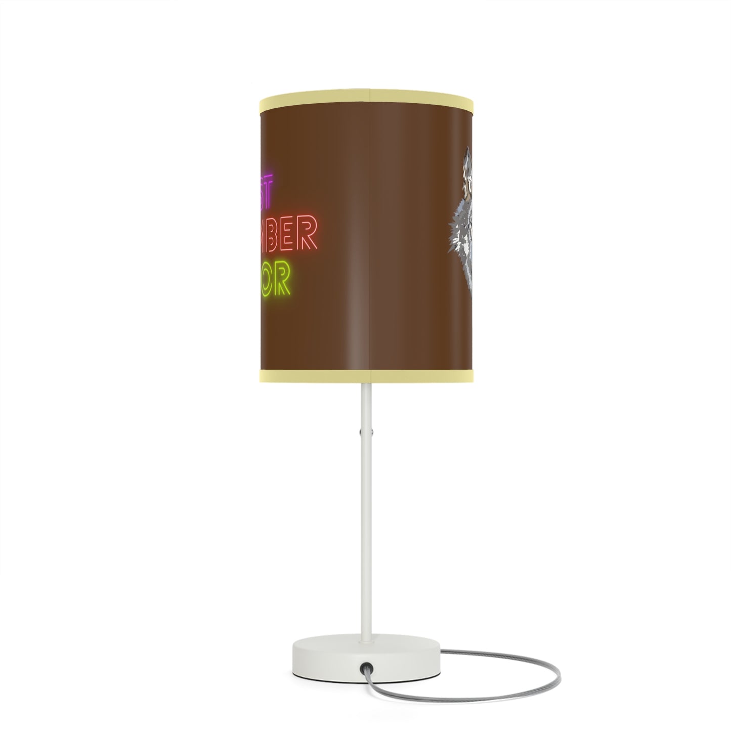 Lamp on a Stand, US|CA plug: Wolves Brown