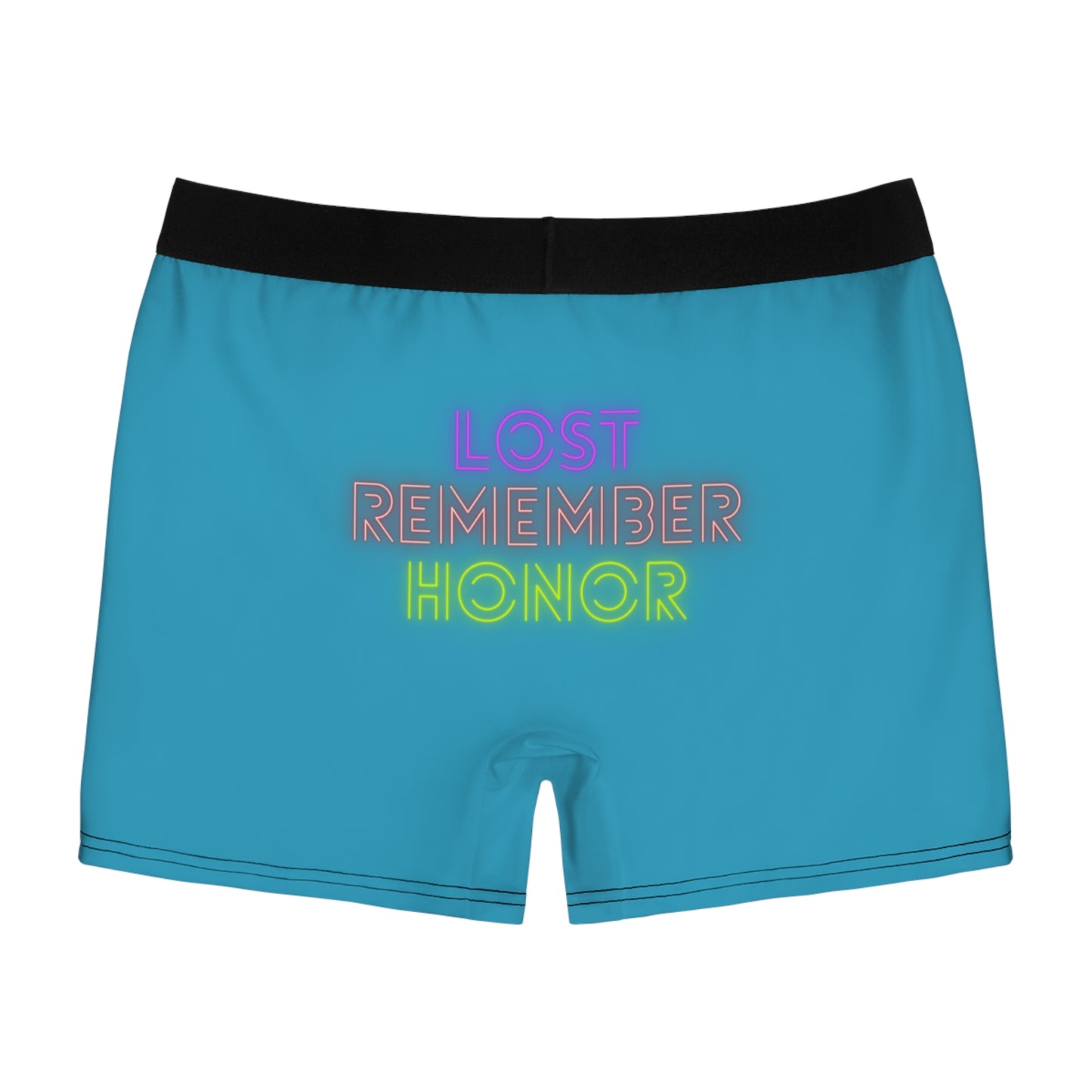 Men's Boxer Briefs: Lost Remember Honor Turquoise