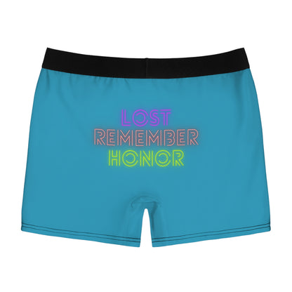 Men's Boxer Briefs: Lost Remember Honor Turquoise