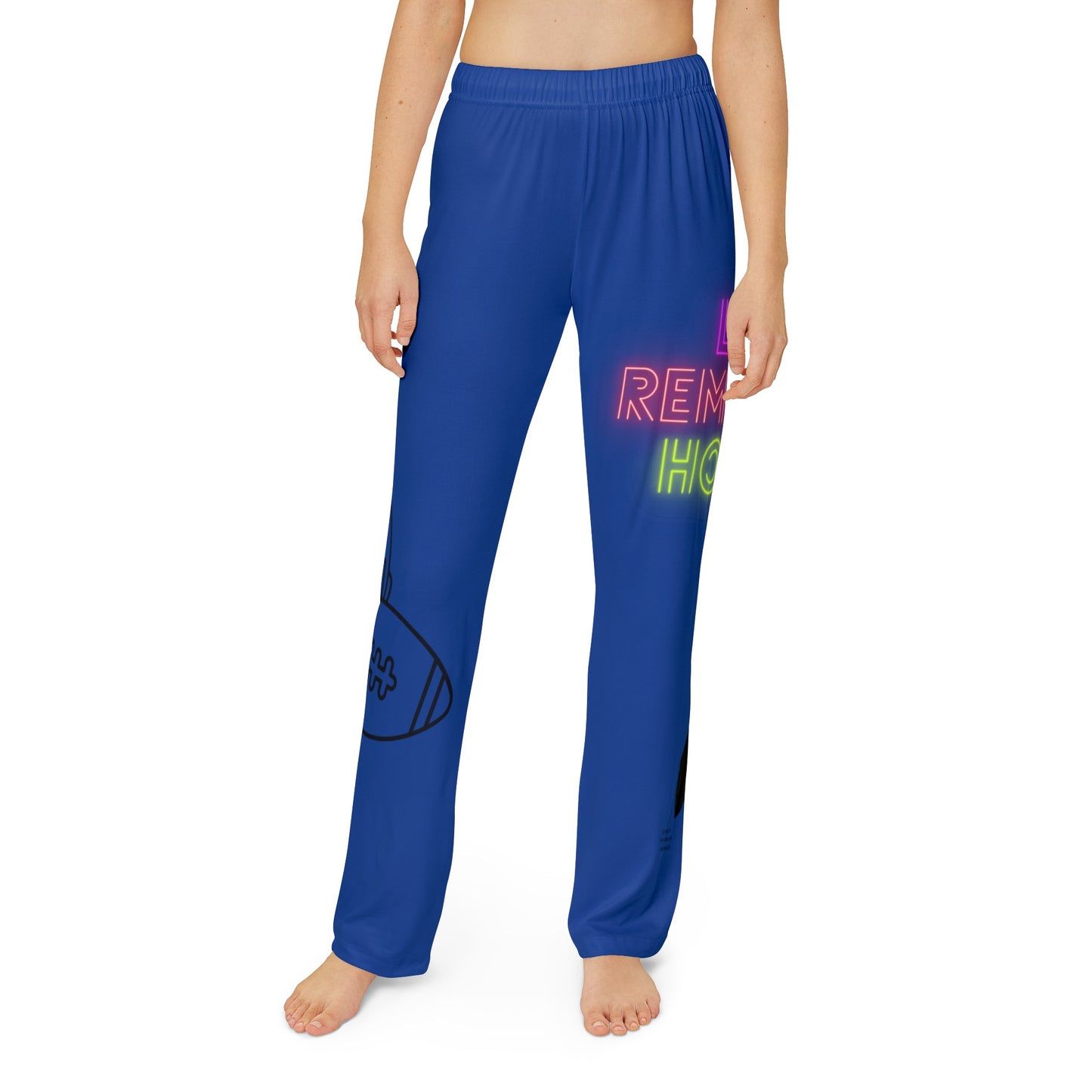 Kids Pajama Pants: Football Dark Blue