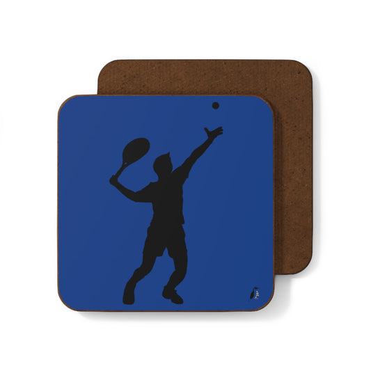 Hardboard Back Coaster: Tennis Dark Blue