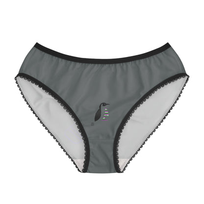 Women's Briefs: Music Dark Grey