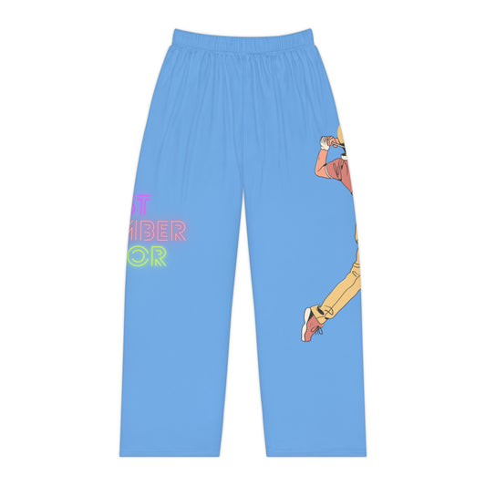 Pambabaeng Pajama Pants: Golf Lite Blue