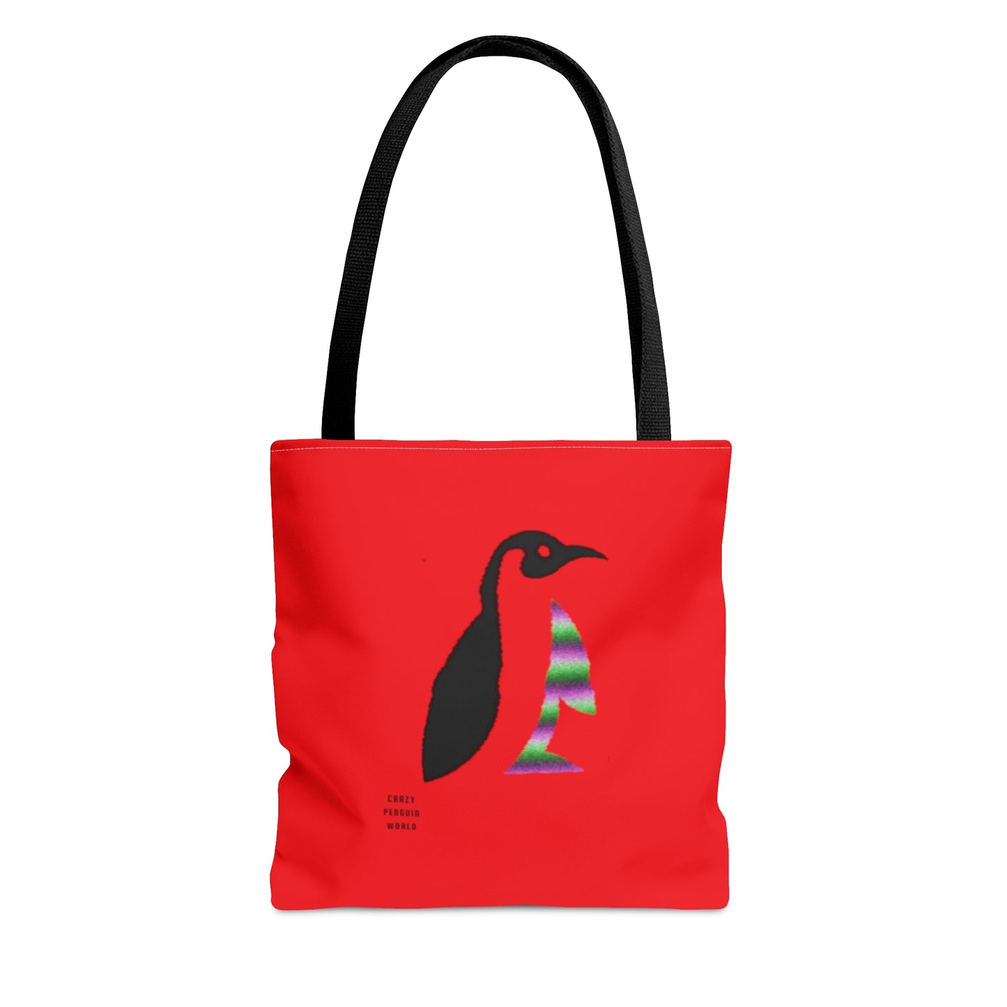 Tote Bag: Crazy Penguin World Logo Red