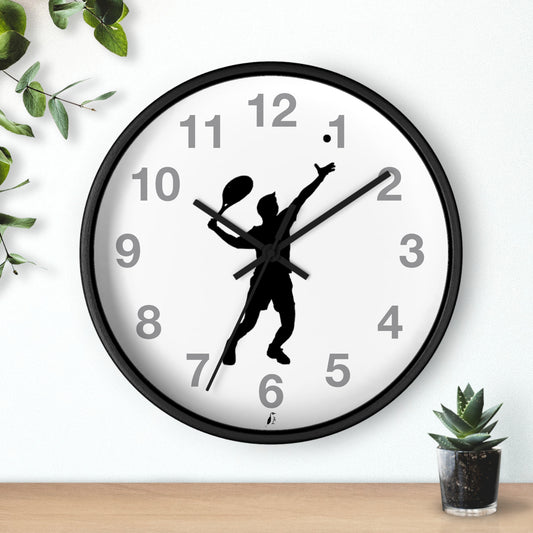 Wall clock: Tennis Grey