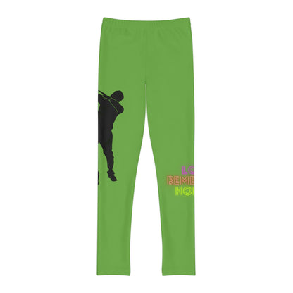 Youth Full-Length Leggings: Dance Green