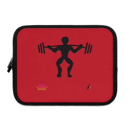 Laptop Sleeve: Weightlifting Dark Red