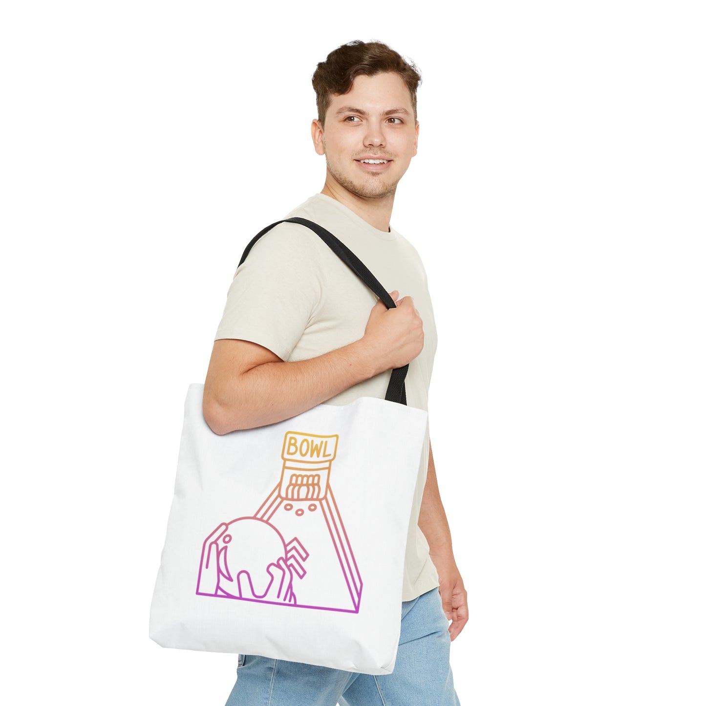 Tote Bag: Bowling White