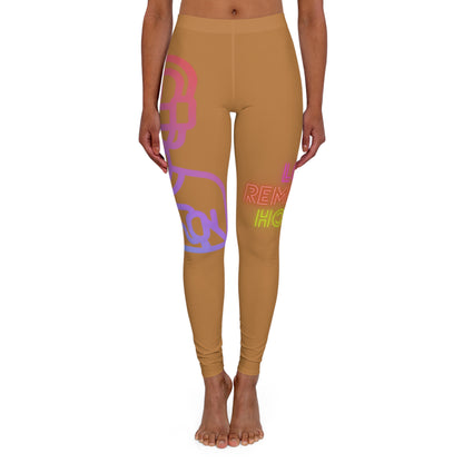 Women's Spandex Leggings: Gaming Lite Brown