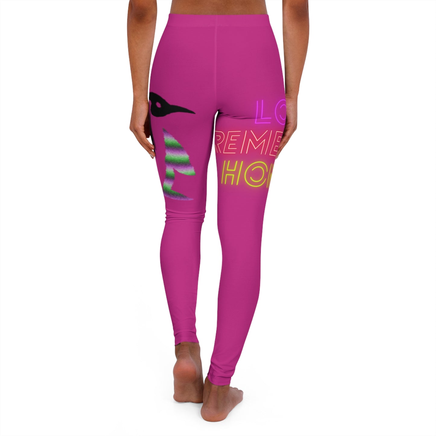 Women's Spandex Leggings: Lost Remember Honor Pink