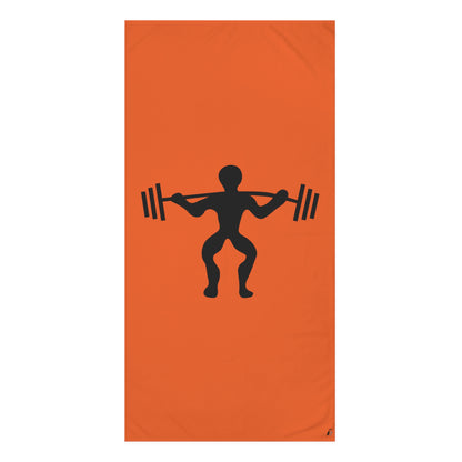 Mink-Cotton Towel: Weightlifting Orange