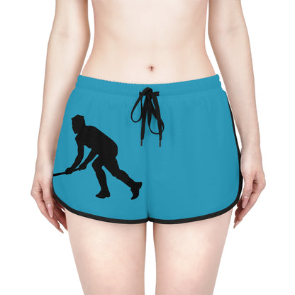 Women's Relaxed Shorts: Hockey Turquoise