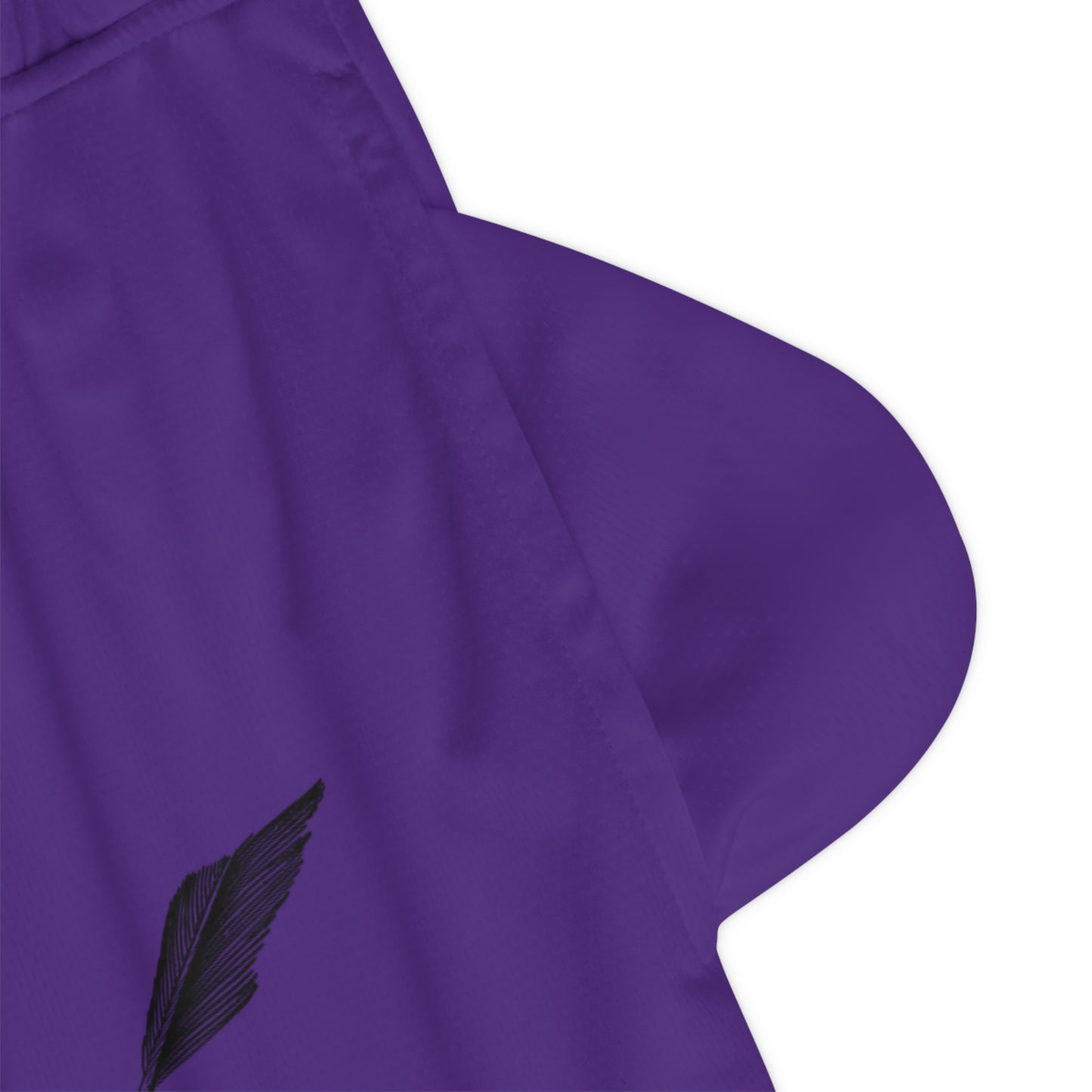 Basketball Rib Shorts: Writing Purple