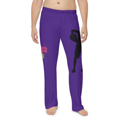 Men's Pajama Pants: Basketball Purple