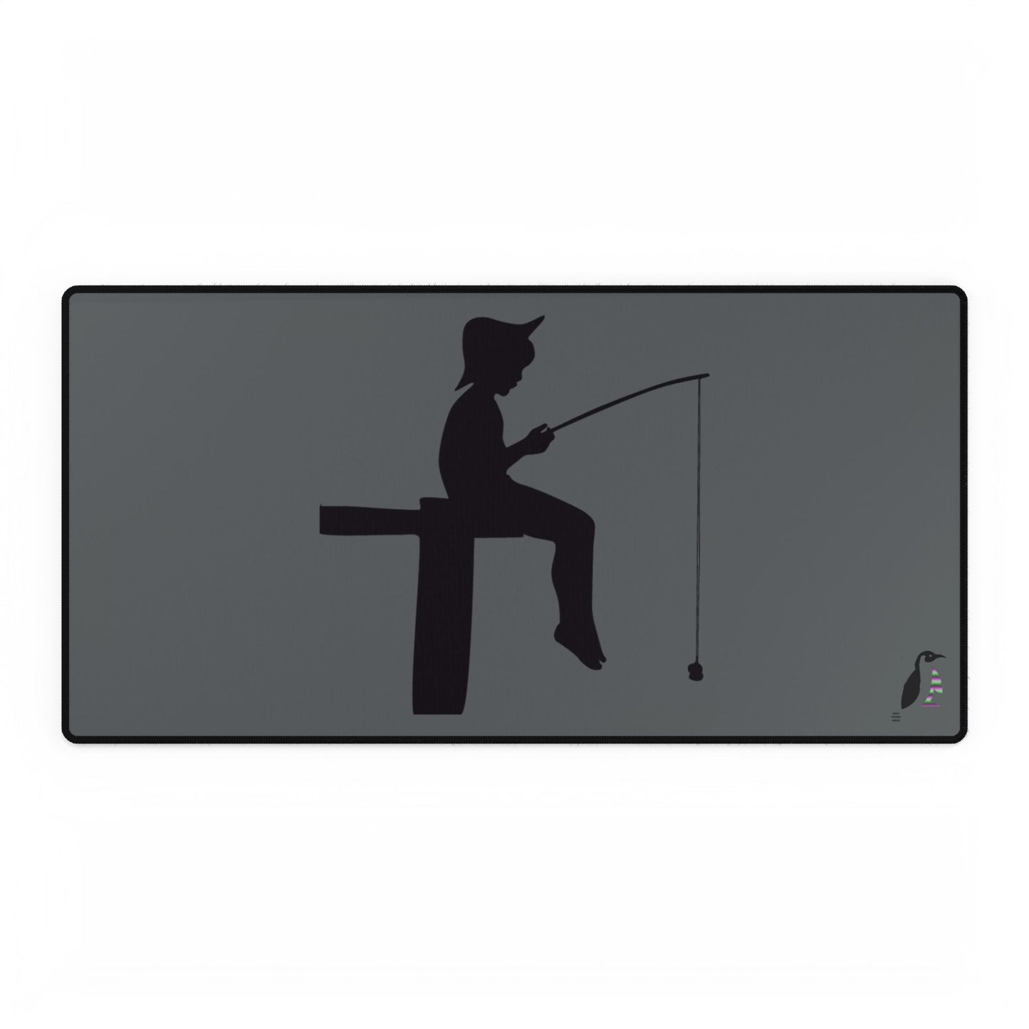 Desk Mats: Fishing Dark Grey