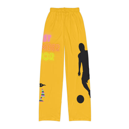 Kids Pajama Pants: Soccer Yellow