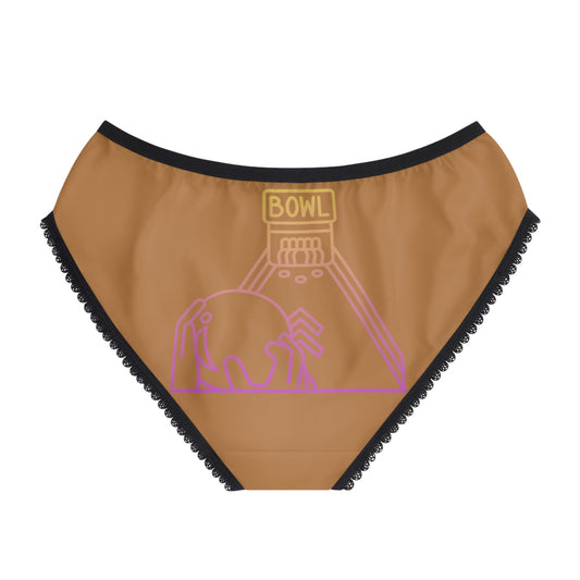 Women's Briefs: Bowling Lite Brown