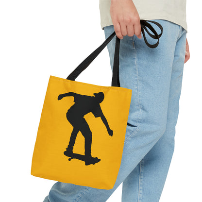 Tote Bag: Skateboarding Yellow