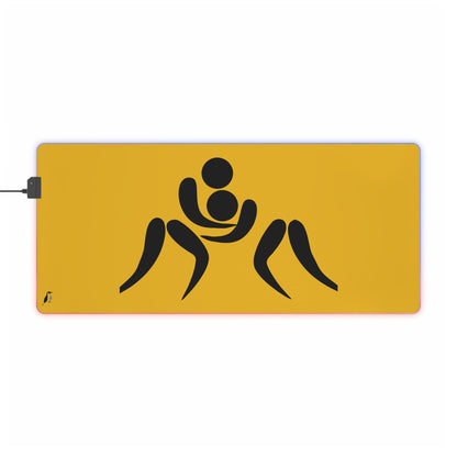 LED Gaming Mouse Pad: Wrestling Yellow