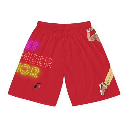 Basketball Shorts: Golf Dark Red