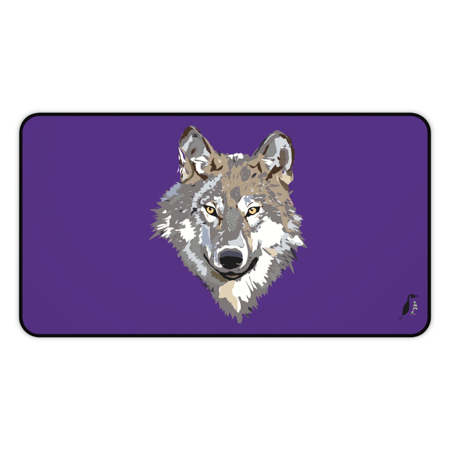 Desk Mat: Wolves Purple