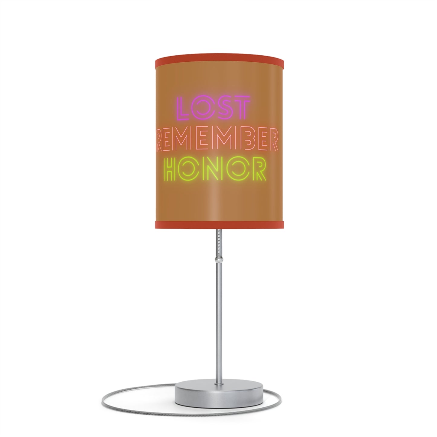 Lamp on a Stand, US|CA plug: Lost Remember Honor Lite Brown