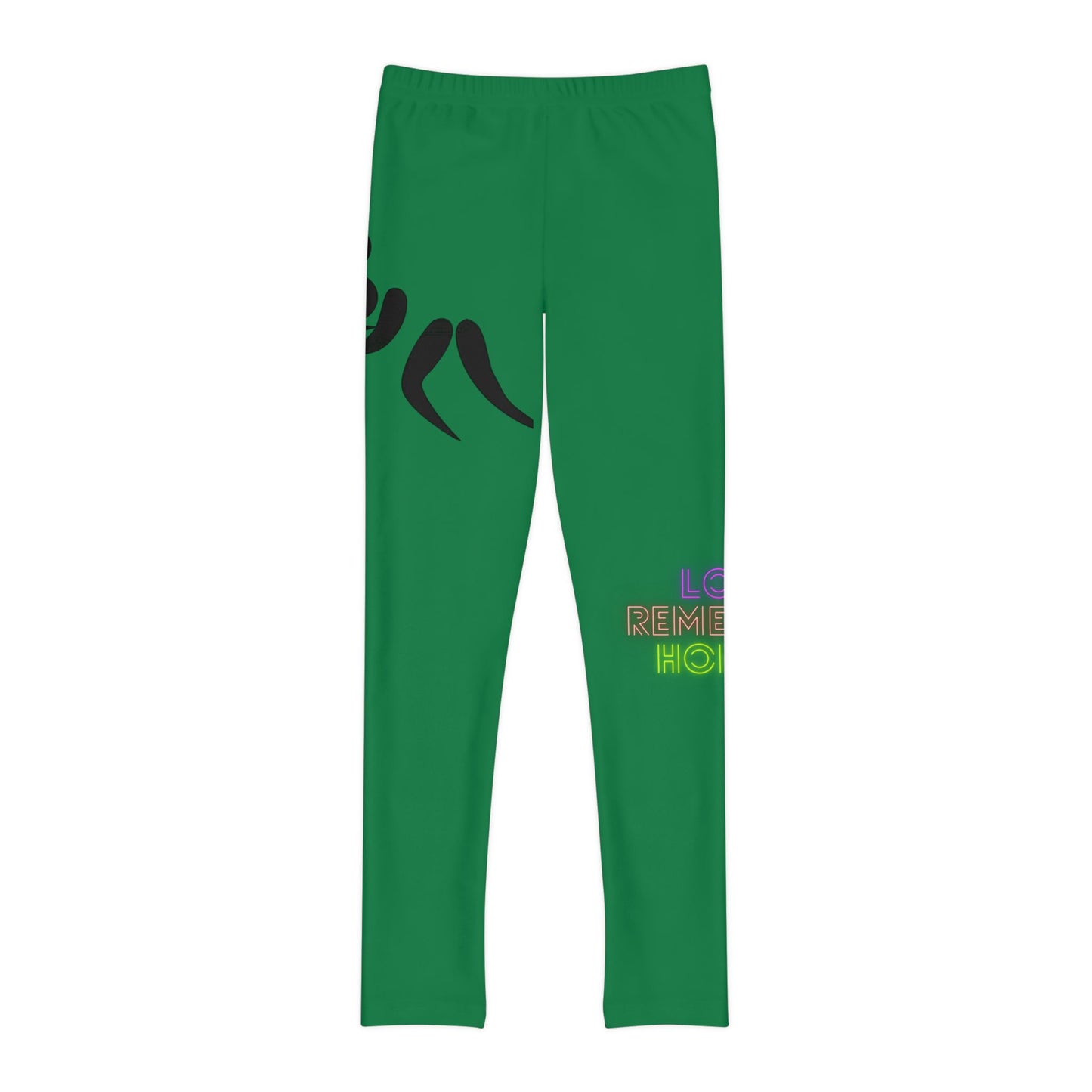 Youth Full-Length Leggings: Wrestling Dark Green